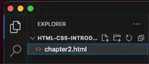 Create a project folder and HTML file in VS Code: Step 3