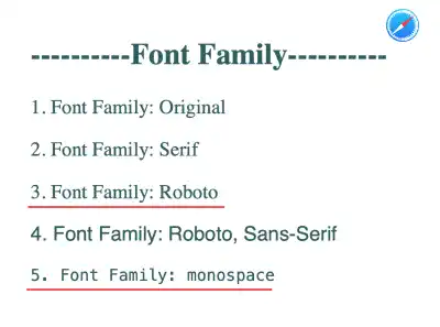default font-family in Safari browser