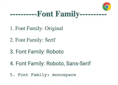 font-family in Chrome browser with Web font