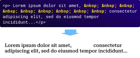 How non-breaking space works