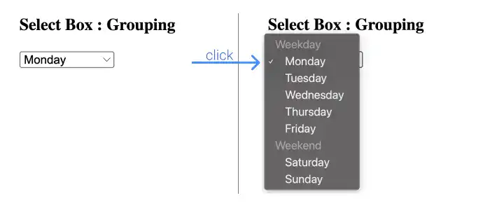 Select Box - grouping