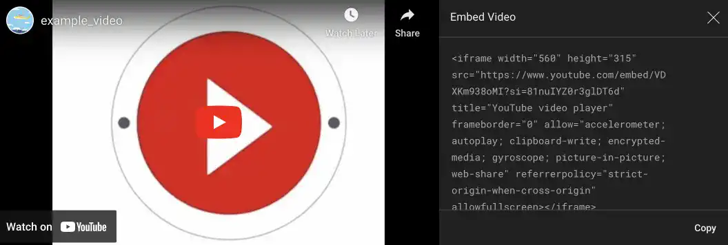 Final YouTube Embed Code