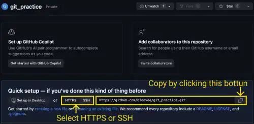 Create a GitHub Remote Repository and invite a project member: Step 4