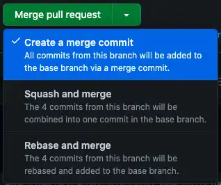 Create a merge commit: merge Branch_C into the master branch: Step 1