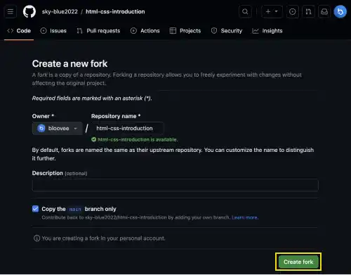 Git Fork and Clone practice: Step 4