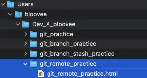 Git remote practice project directory example