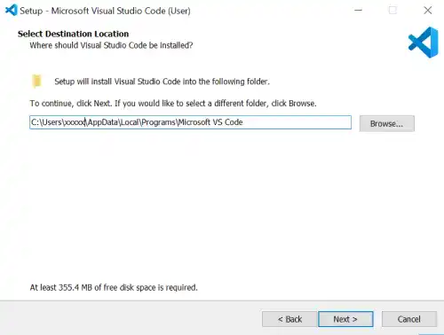 Install and set up VS Code on Windows: Step 3