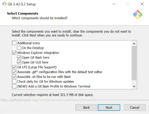 Install Git and Git Bash on Windows: Step 4