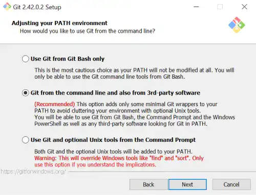 Install Git and Git Bash on Windows: Step 8