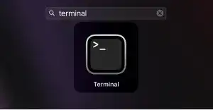 Terminal icon on Mac OS