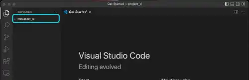 Create a project directory with VS Code: Step 5