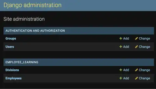 Django Admin with new models