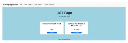 Django List Page with light-blue background