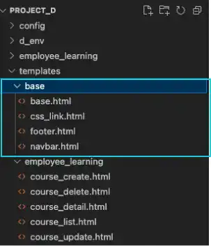 Django Modularized Template Structure