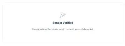 SendGrid Create a sender: Step 2