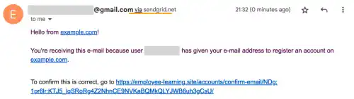 SendGrid verification email example