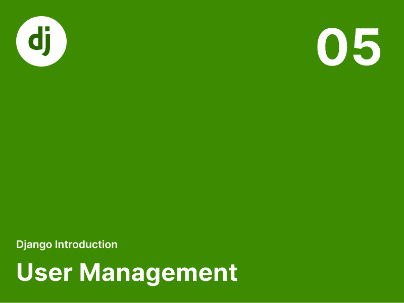 Basics of User Management in Django - Topic