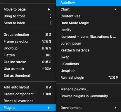 Figma Autoflow - Launch the Plugin