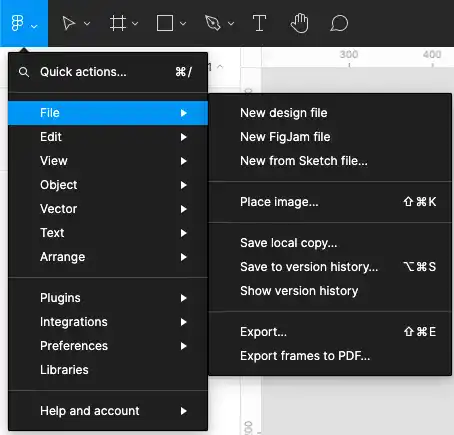 Figma Design File User Interface - Main Menu