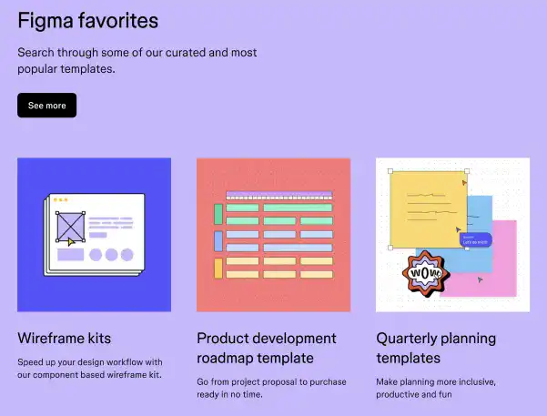 Figma Design Templates Page UI