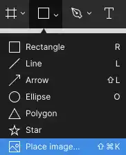 Figma Design Toolbar - Place Image