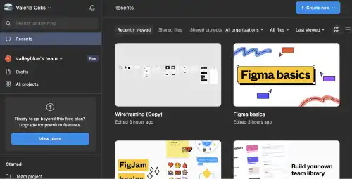 Figma Home Screen UI - Recents