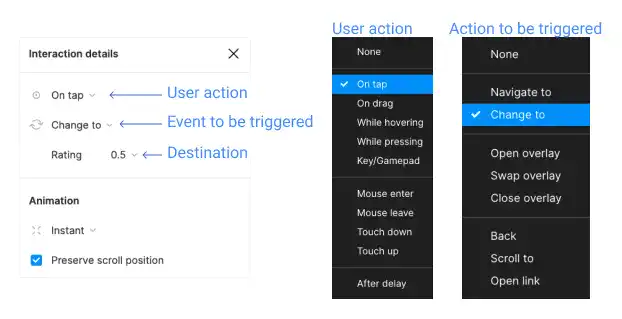 Figma Interactive Component Settings