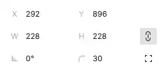 Figma Size & Round Corner Settings