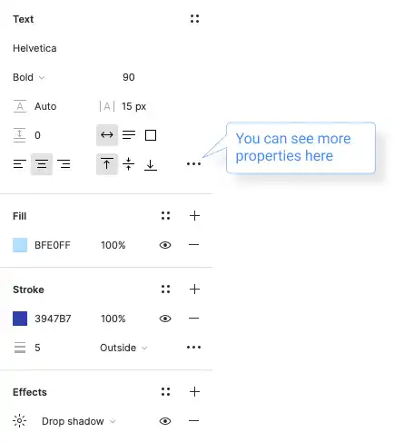 Figma Text Object Properties - Advanced Properties