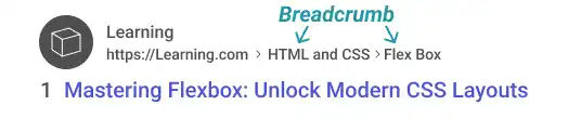 Example of The Rich Result of Breadcrumb Schema Markup