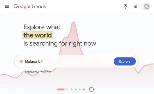 Google Trends Landing Page