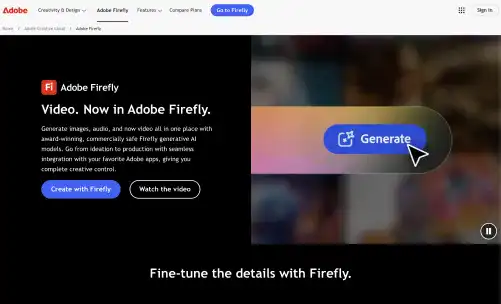 Adobe Firefly Landing Page