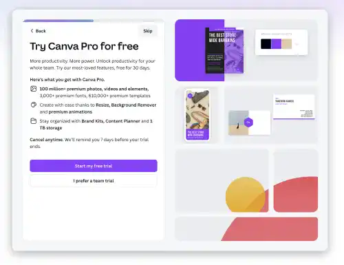 Canva Signup UI