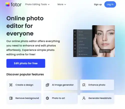 Fotor Landing Page