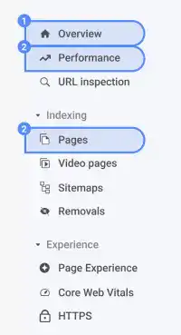 Google Search Console UI 1