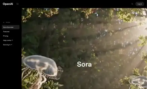 OpenAI Sora Landing Page