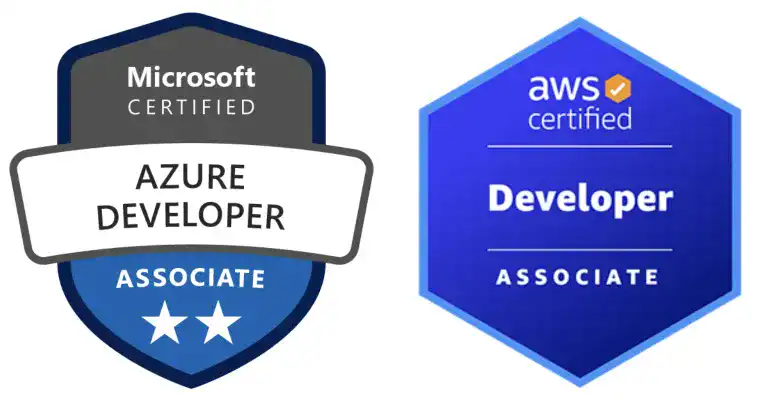 Microsoft Certified Azure Developer Associate and AWS Certified Developer Associate